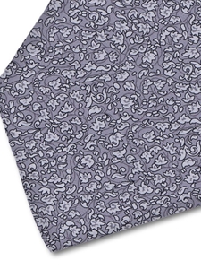 Grey Fine Paisley Sartorial Silk Tie | Italo Ferretti Fine Ties Collection | Sam's Tailoring