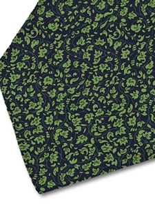 Navy and Green Sartorial Silk Tie | Italo Ferretti Fine Ties Collection | Sam's Tailoring