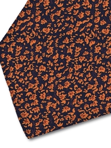 Orange and Navy Sartorial Silk Tie | Italo Ferretti Fine Ties Collection | Sam's Tailoring