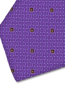 Sky and Brown Sartorial Silk Tie | Italo Ferretti Fine Ties Collection | Sam's Tailoring