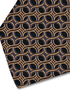 Black and Orange Sartorial Silk Tie | Italo Ferretti Fine Ties Collection | Sam's Tailoring