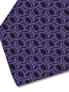 Navy and Violet Sartorial Silk Tie | Italo Ferretti Fine Ties Collection | Sam's Tailoring