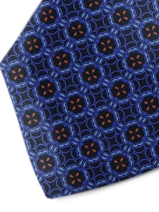 Black, Blue and Orange Sartorial Silk Tie | Italo Ferretti Ties Collection | Sam's Tailoring Fine Men Clothing