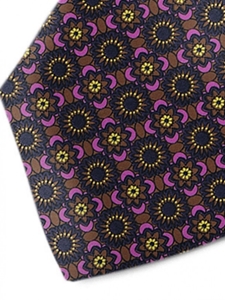 Navy, Brown & Violet Sartorial Silk Tie | Italo Ferretti Ties Collection | Sam's Tailoring Fine Men Clothing