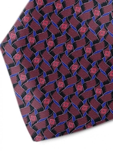 Pink, Black & Blue Sartorial Silk Tie | Italo Ferretti Ties Collection | Sam's Tailoring Fine Men Clothing