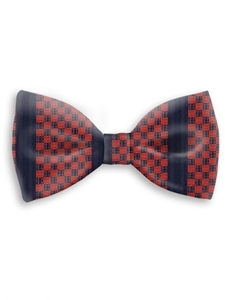 Navy and Red Sartorial Handmade Silk Bow Tie | Bow Ties Collection | Sam's Tailoring Fine Men Clothing