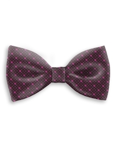 Pink, White & Wine Sartorial Handmade Silk Bow Tie | Bow Ties Collection | Sam's Tailoring Fine Men Clothing