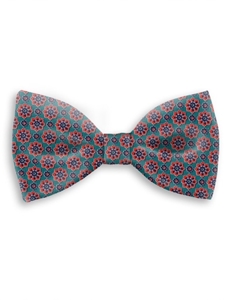 Green, Orange & Blue Floral Sartorial Silk Bow Tie | Bow Ties Collection | Sam's Tailoring Fine Men Clothing