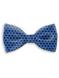 Blue With Black Sartorial Handmade Silk Bow Tie | Bow Ties Collection | Sam's Tailoring Fine Men Clothing