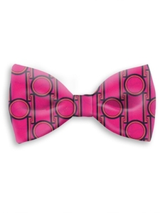 Pink, Black & Orange Sartorial Silk Bow Tie | Bow Ties Collection | Sam's Tailoring Fine Men Clothing