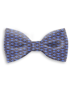 Sky Blue & Brown Sartorial Handmade Silk Bow Tie | Bow Ties Collection | Sam's Tailoring Fine Men Clothing
