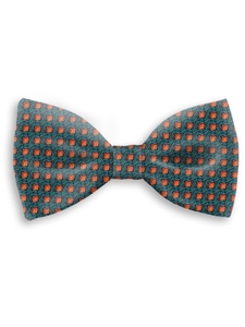 Sea Green & Orange Sartorial Handmade Silk Bow Tie | Bow Ties Collection | Sam's Tailoring Fine Men Clothing