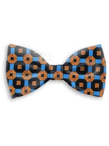 Black, Sky & Tan Sartorial Handmade Silk Bow Tie | Bow Ties Collection | Sam's Tailoring Fine Men Clothing