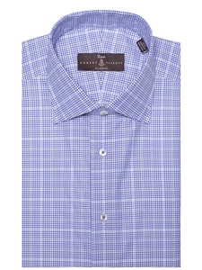 Blue, Black & Sky Plaid Estate Sutter Classic Dress Shirt | Dress Shirts Collection | Sam's Tailoring Fine Men Clothing