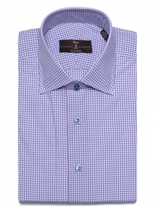 Iris Small Check Design Estate Sutter Tailored Dress Shirt | Dress Shirts Collection | Sam's Tailoring Fine Men Clothing