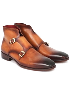 Brown Double Monkstrap Men's Boot | Fine Men Spring Boots | Sam's Tailoring Fine Men Clothing