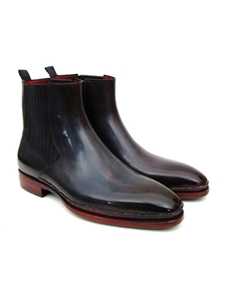 Navy & Bordeaux Chelsea Men's Boot | Fine Men Spring Boots | Sam's Tailoring Fine Men Clothing