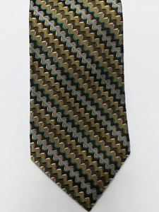 Multi Color Wavy Stripes Design Silk Tie | Jane Barnes Silk Ties | Sam's Tailoring Fine Men's Clothing