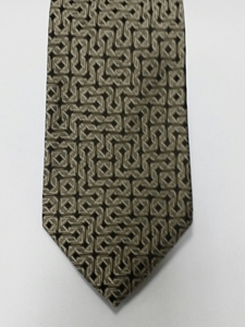 Black and Light Green Geometric Silk Tie | Jane Barnes Silk Ties | Sam's Tailoring Fine Men's Clothing