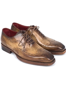 Antique Olive Goodyear Welted Wingtip Oxford | Men's Oxford Shoes Collection | Sam's Tailoring Fine Men Clothing