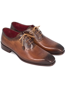 Camel & Brown Medallion Toe Men Oxford | Men's Oxford Shoes Collection | Sam's Tailoring Fine Men Clothing
