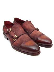 Antique Brown Suede Monkstraps Men's Shoe | Handmade Monk Straps Shoes | Sam's Tailoring Fine Men Clothing