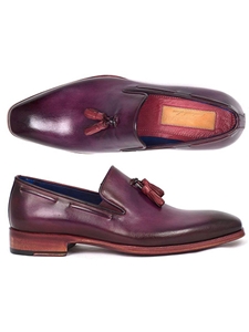 Purple Plain Toe Men's Tassel Loafer | handmade Men Loafers | Sam's Tailoring Fine Men's Clothing