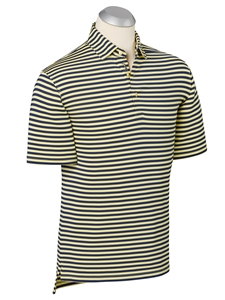 Canary XH2O Feed Stripe Short Sleeve Polo Shirt | Bobby Jones Polos Collection | Sam's Tailoring Fine Men Clothing