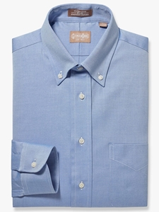 Blue Pinpoint Button Down Men Dress Shirt | Dress Shirts Collection | Sam's Tailoring Fine Men Clothing