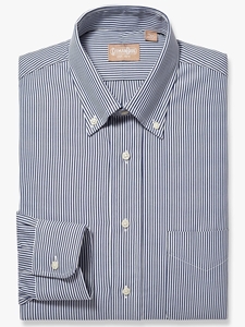 Navy Bengal Stripe Button Down Big And Tall Shirt | Big And Tall Shirts Collection | Fine Men Clothing