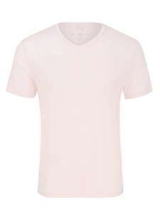 Pink V-Neck Modal Short Sleeve T-Shirt | Polos Collection |Sam's Tailoring Fine Men's Clothing