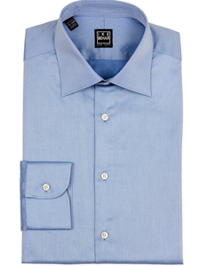 Blue Italian Twill Fine Men Dress Shirt | IKE Behar Dress Shirts | Sam's Tailoring Fine Men's Clothing