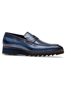 Deep Blue Calf Leathe Amberes Sport Loafer | Jose Real Shoes Collection | Sam's Tailoring Fine Men Clothing
