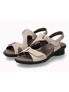 Grey Hook & Loop Fastener Nubuck Classic Sandal | Women's Classic Sandals | Sams Tailoring