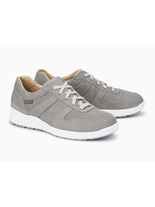 Light Grey Leather Lining Nubuck Laces Flat Shoe | Women's Flat Shoes | Sams Tailoring