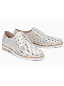 Silver Nubuck with Rainbow Effect Women Shoe
