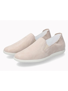 Light Taupe Nubuck Grain Leather Flat Shoe | Women's Flat Shoes | Sams Tailoring