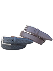 Black Genuine Leather Pebble Grain Men Dress Belt | Lejon Belts collection | Sam's Tailoring Fine Men Clothing