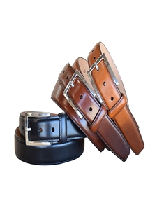 mens cognac dress belt