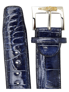 Sky Blue Genuine Alligator Men's Belt | Belvedere New Belts Collection | Sams Tailoring