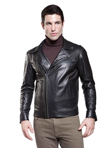 Tuscany Black Barcelona Leather Jacket | Aston Leather Jackets Collection | Sam's Tailoring Fine Men Clothing