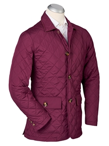 Merlot Hyland Water Repellent Quilted Mens Jacket | Bobby Jones Jackets Collection | Sams Tailoring Fine Men Clothing