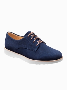 Navy Nubuck With Light Grey Sole Womens Shoe | Samuel Hubbard Women Shoes | Sam's Tailoring Fine Men Clothing