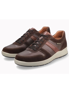 Dark Brown Textile/Leather Lining Men's Sneaker Shoe  | Mephisto Shoes | Sam's Tailoring Fine Men Clothing