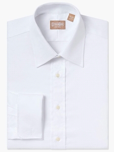 White Broadcloth Pique Tuxedo Shirt | Gitman Formal Wear | Sam's Tailoring Fine Men Clothing