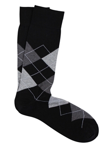 Black Pima Cotton Argyle Sock | Marcoliani Socks Collection | Sam's Tailoring Fine Men's Clothing