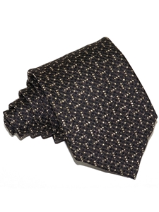 Gold And Black Sartorial Silk Necktie | Italo Ferretti Ties | Sam's Tailoring Fine Men Clothing