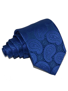 Blue On Blue Sartorial Woven Silk Necktie | Italo Ferretti Ties | Sam's Tailoring Fine Men Clothing