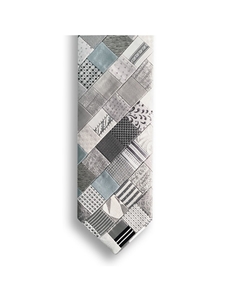 Silver Mini Patchwork Sartorial Silk Tie | Italo Ferretti Ties | Sam's Tailoring Fine Men Clothing