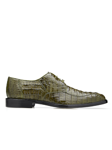 Olive Chapo Caiman Crocodilus Men Dress Shoe | Belvedere Shoes Collection | Sam's Tailoring Fine Mens Clothing